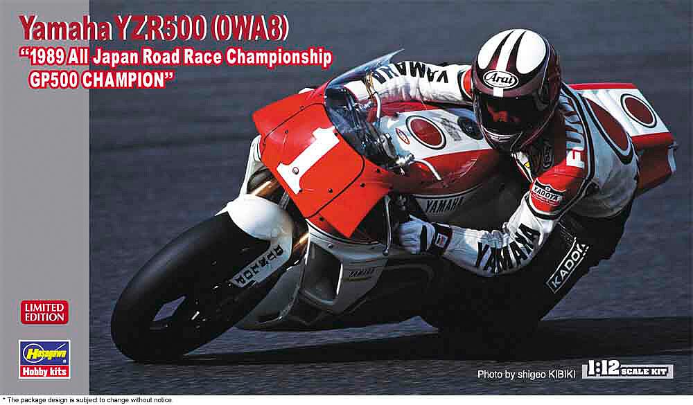HASEGAWA 21738  1/12 Yamaha YZR500 0WA8, 1989 All Japan Road RaceChampionship GP 500 