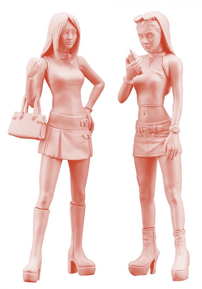 HASEGAWA FC02  1/24 platform boots girls, 2 figurines 