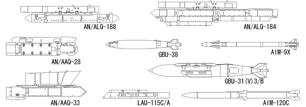 [HASEGAWA X48-17  ] HASEGAWA X48-17  1/48 US Flugzeugwaffen E 