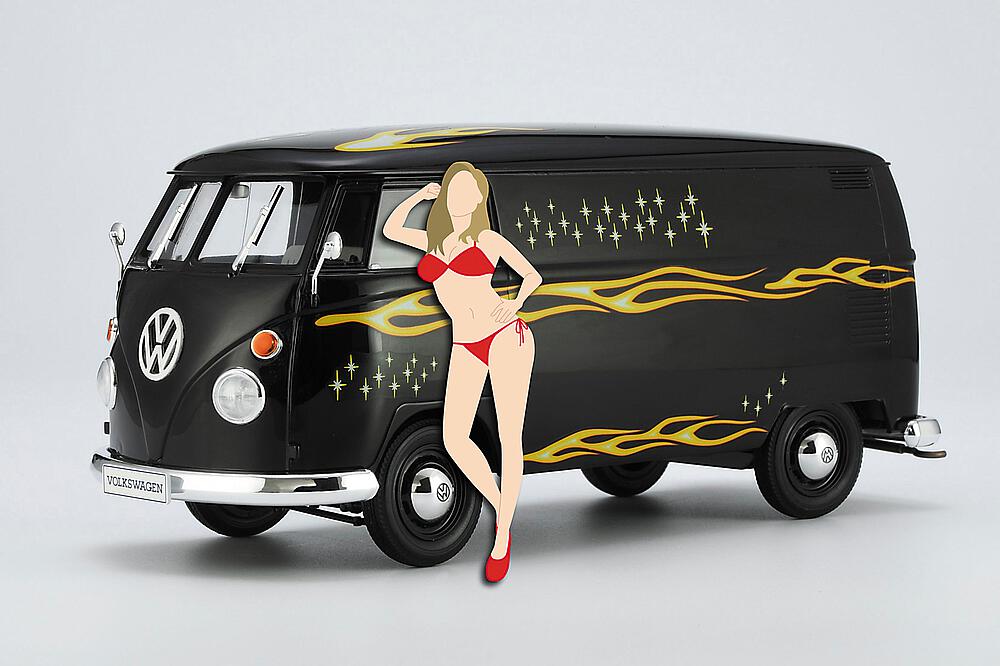HASEGAWA SP464  1/24 Volkswagen Type 2 Fourgon avec femme blonde 