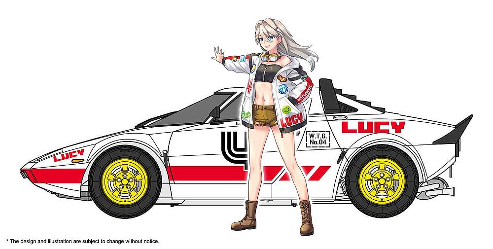HASEGAWA SP528  1/24 Wild Egg Girls, Lancia Stratos avec Lucy McDonnnell 