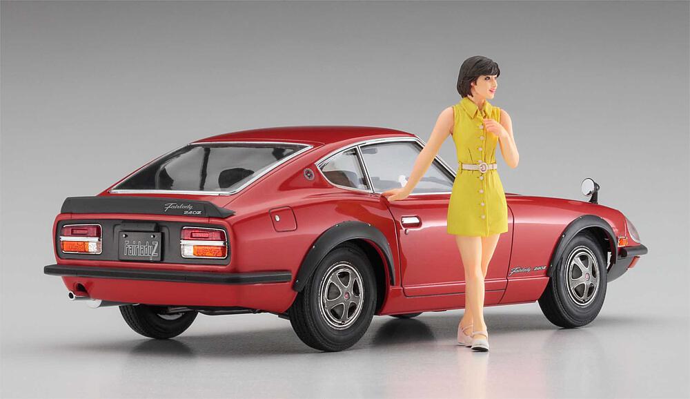 HASEGAWA SP539  1/24 Nissan Fairlady 240ZG avec figurine de femme des années 70 