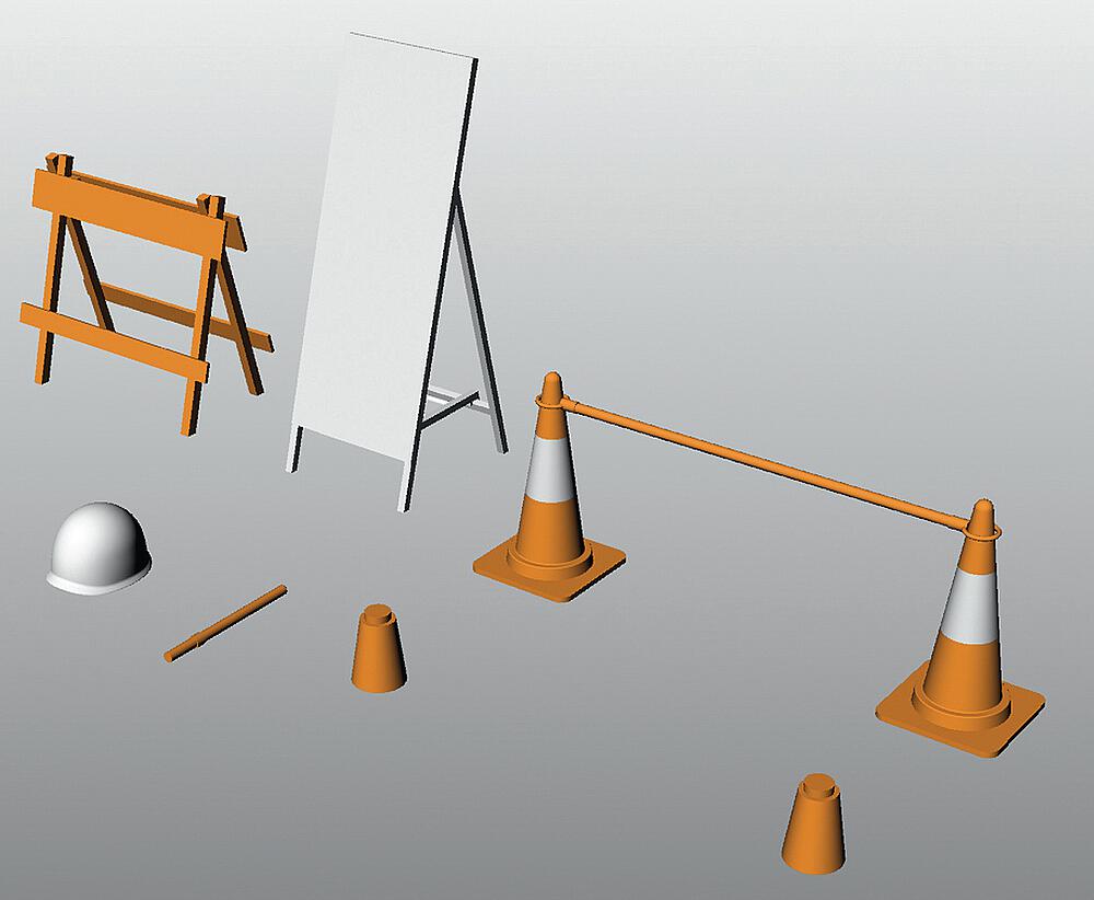 HASEGAWA FA08  1/12 Accessoires de sécurité pour les chantiers 