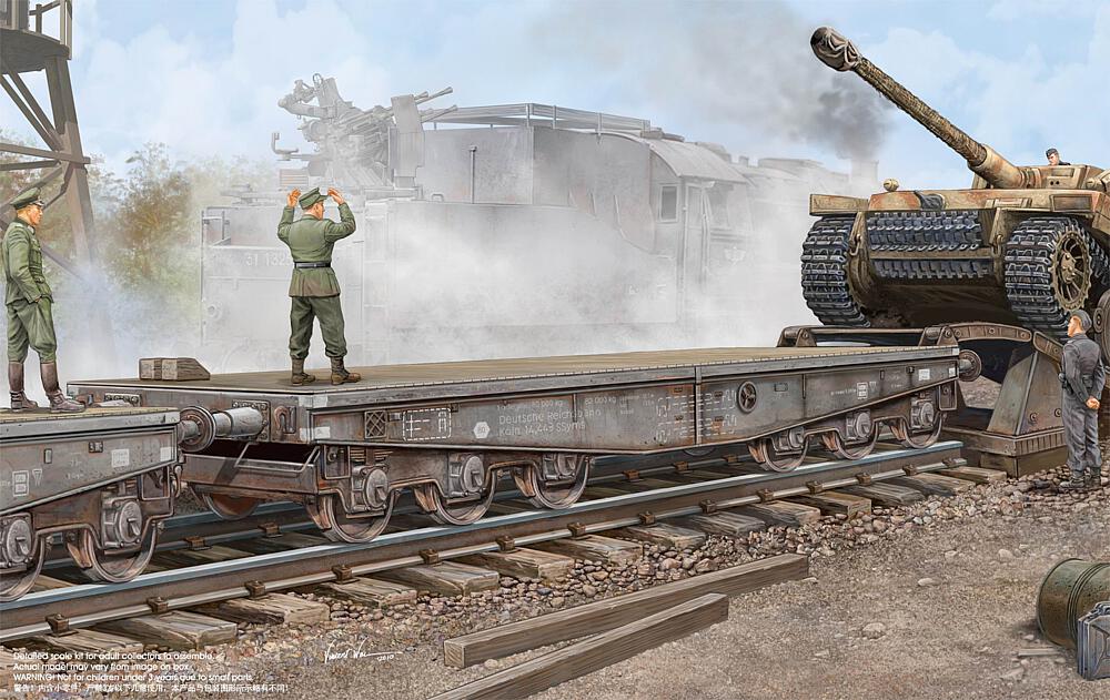 [TRUMPETER 221  ] TRUMPETER 221  1/35 Wagon lourd à plate-forme type SSyms 80 