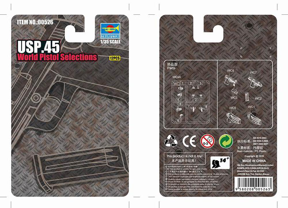 TRUMPETER 526  1/35 Small Arms : USP.45 