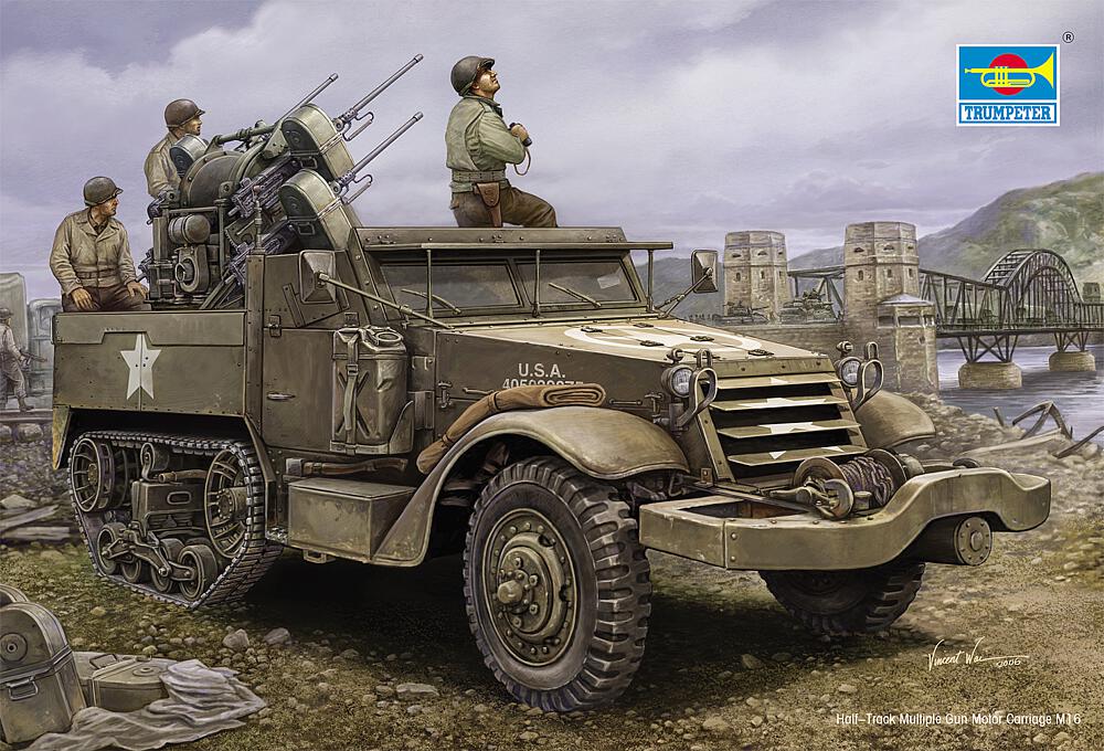 TRUMPETER 00911 US M16 HALF-TRACK ANTI AERIEN 1/16