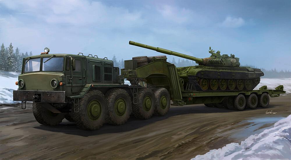 TRUMPETER 1065  1/35 MAZ-537G tardive avec semi-remorque ChMZAP9990 