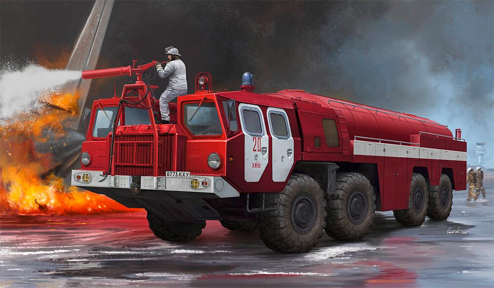 TRUMPETER 1074  1/35 MAZ-7310 AA-60, pompiers de l'aéroport 