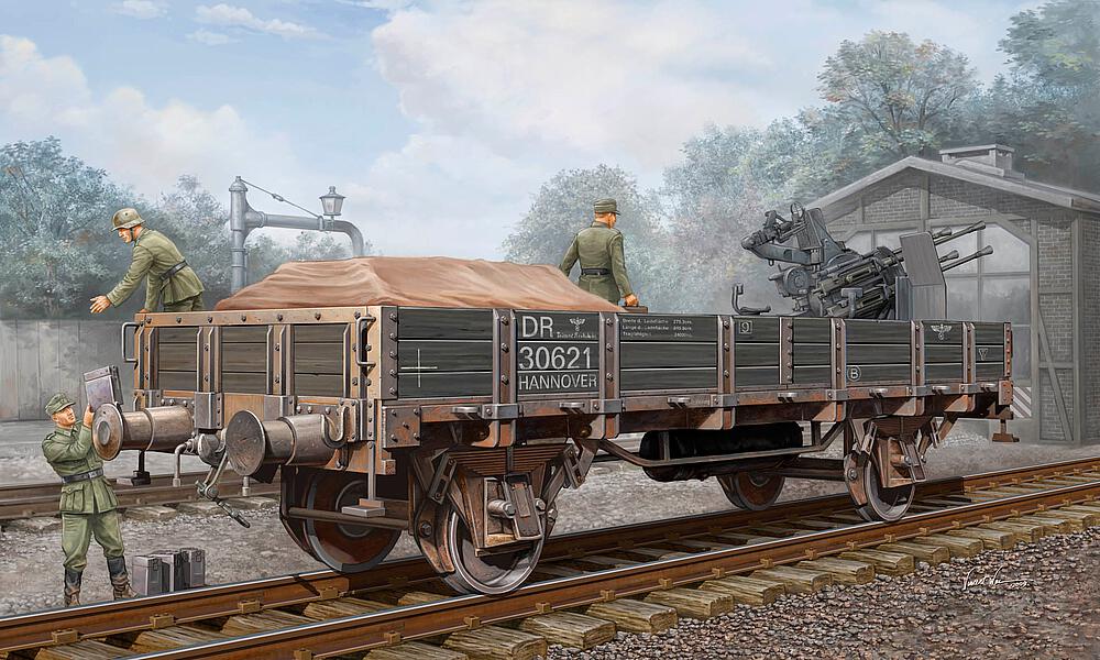 TRUMPETER 1518  1/35 Wagon de chemin de fer allemand, parois latérales basses 