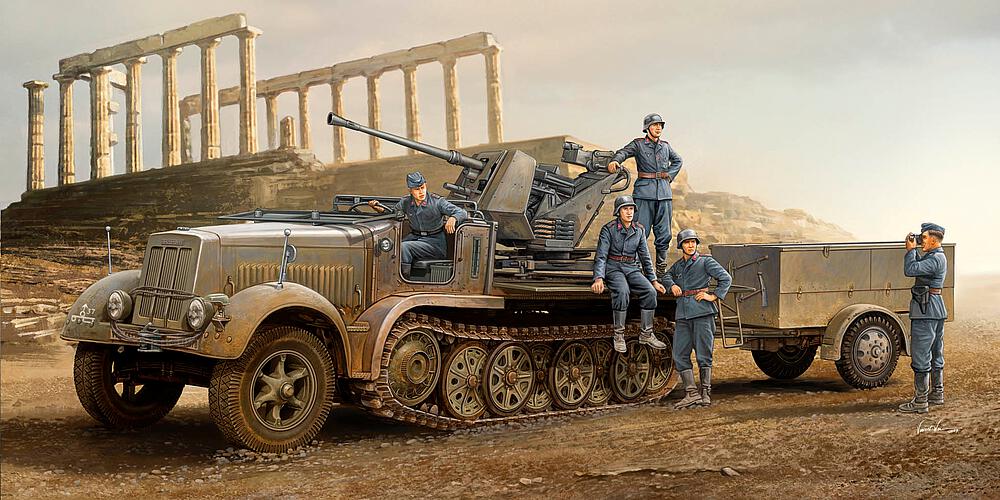 TRUMPETER 1525  1/35 3,7 cm Flak 37 sur affût automoteur, version précoce 