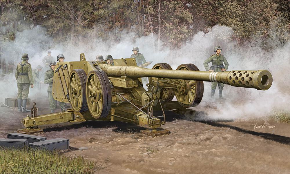 TRUMPETER 2312  1/35 Deutsche 128 mm Pak44 (Rhin) 