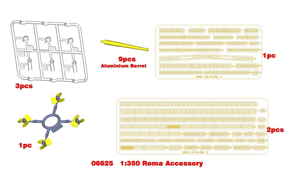 [TRUMPETER 6625  ] TRUMPETER 6625  1/350 Accessoires pour RN Roma 