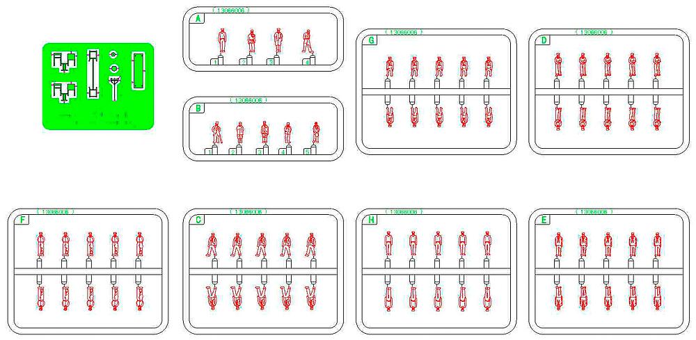 [TRUMPETER 6632  ] TRUMPETER 6632  1/200 WWII Armée américaine, soldats en uniforme de cérémonie 