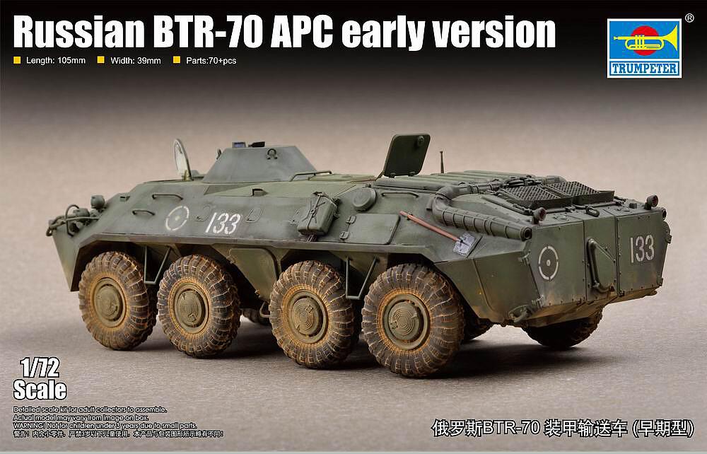 TRUMPETER 7137  1/72 BTR-70 APC, version précoce 