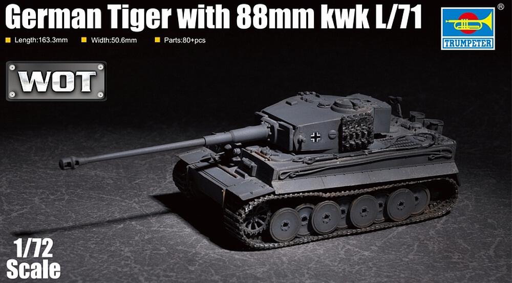TRUMPETER 7164  1/72 Tiger avec 88mm kwk L/71 