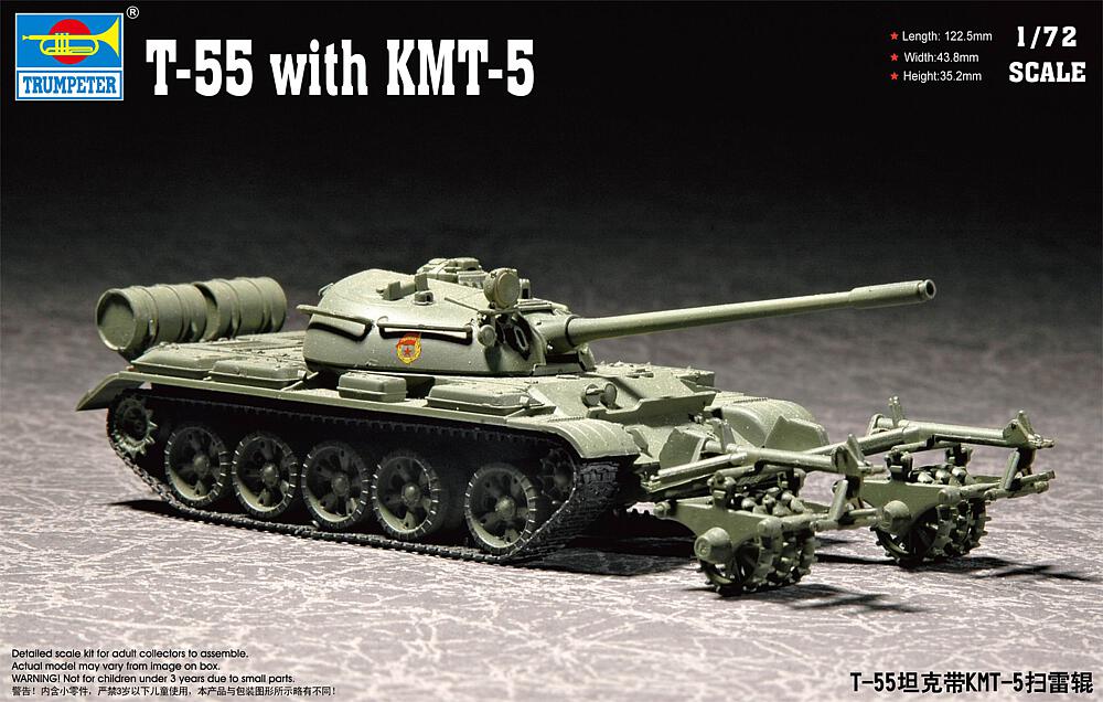 TRUMPETER 7283  1/72 T-55 avec KMT-5 