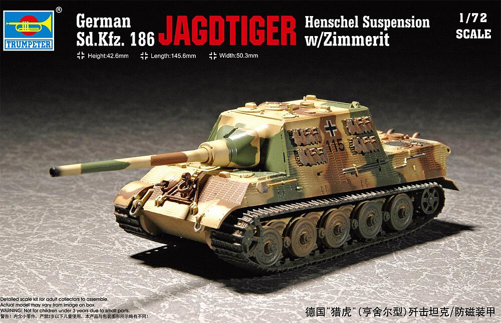 TRUMPETER 7293  1/72 Sd.Kfz. 186 Jagdtiger avecZimmerit 