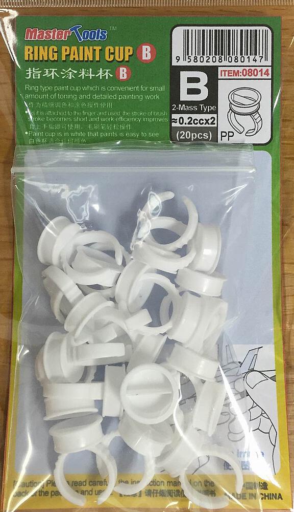 TRUMPETER 8014  Mini-récipient de peinture avec anneau, 0,2 ccm, 20 pièces (2 pièces) 