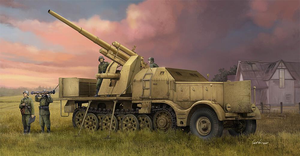 TRUMPETER 9577  1/35 Tracteur lourd 18t avec DCA 8,8 cm 