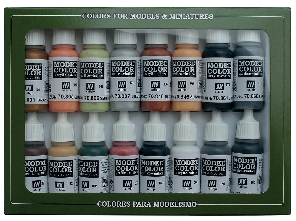 VALLEJO 70107  Set de peinture, couleurs allemandes, WWII, 16 x 17 ml 