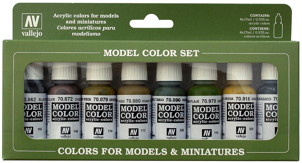 VALLEJO 70108  Set de couleurs, couleurs blindées, 8 x 17 ml 