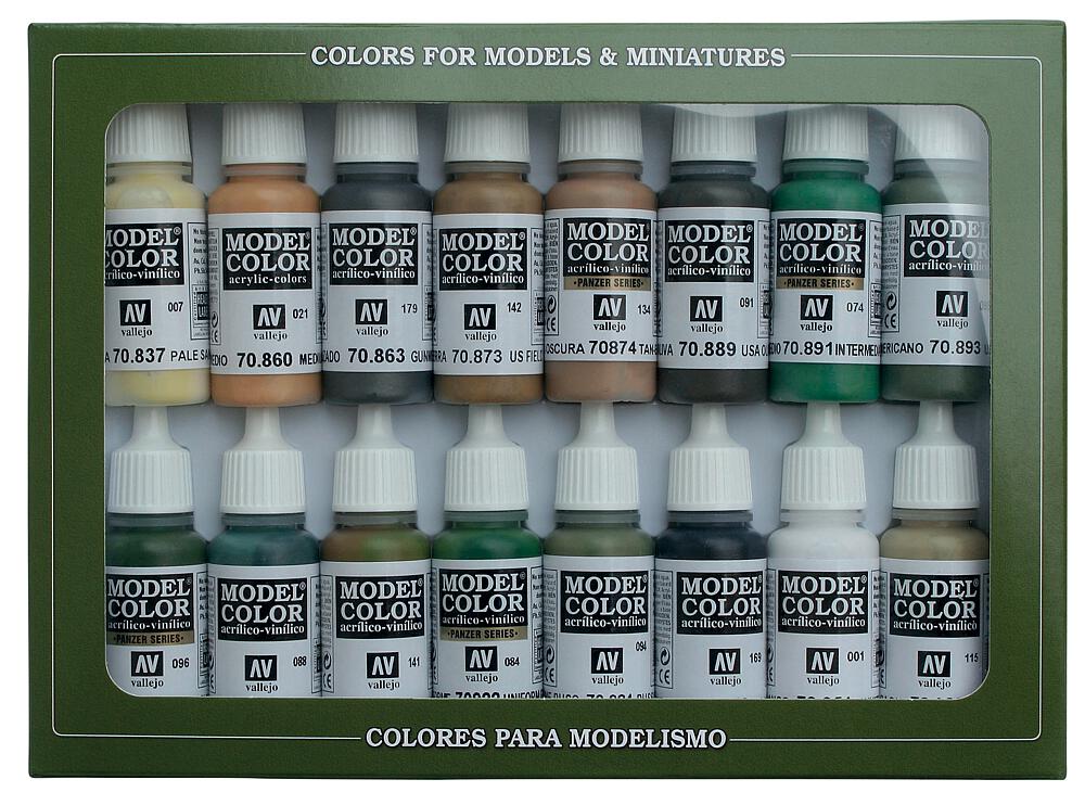 VALLEJO 70109  Set de peinture, couleurs alliées, WWII, 16 x 17 ml 