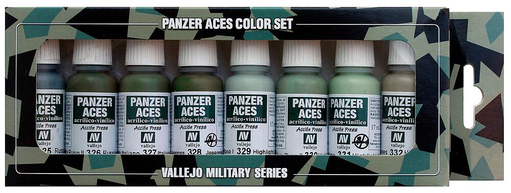 [VALLEJO 70127  ] VALLEJO 70127  Set de peinture, set 4 - Panzer - Uniformen II, 8 x 17 ml 