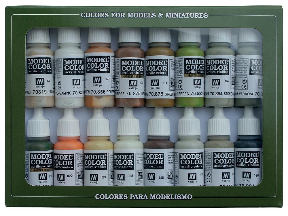VALLEJO 70141  Set de couleurs, tons terre, 16 x 17 ml 