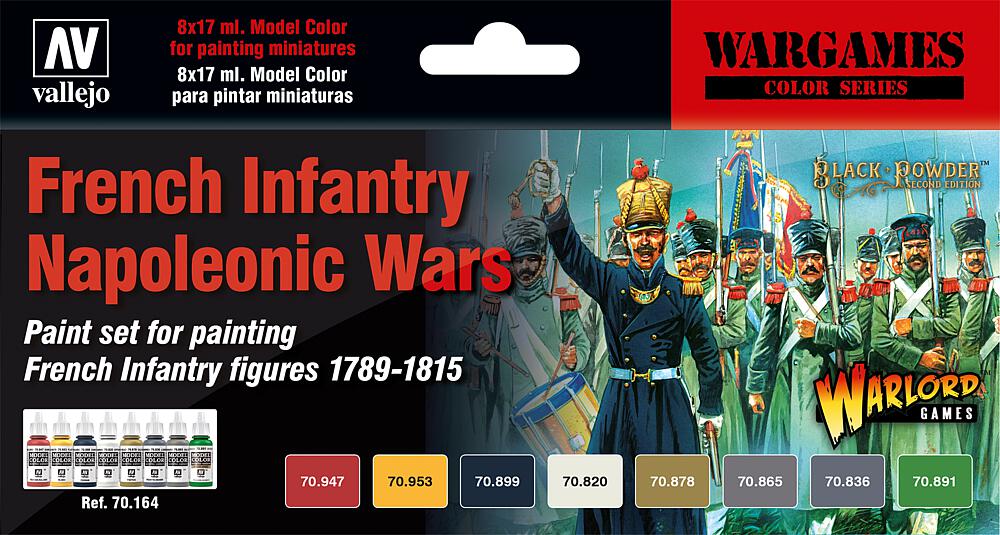 VALLEJO 70164  Set de couleurs, infanterie française, guerres napoléoniennes 
