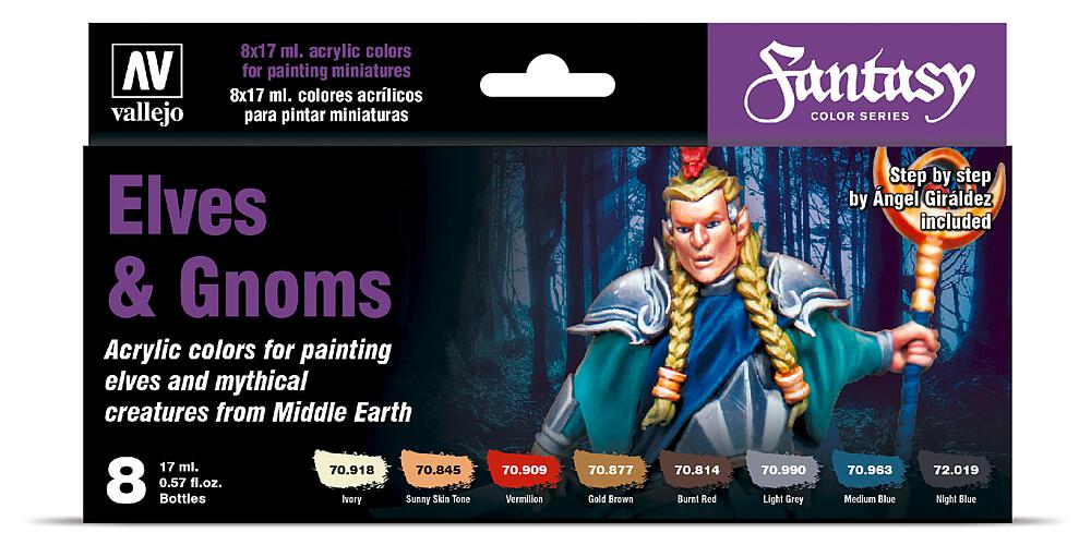 VALLEJO 70242  Set de couleurs, Elfes &amp; Gnomes 