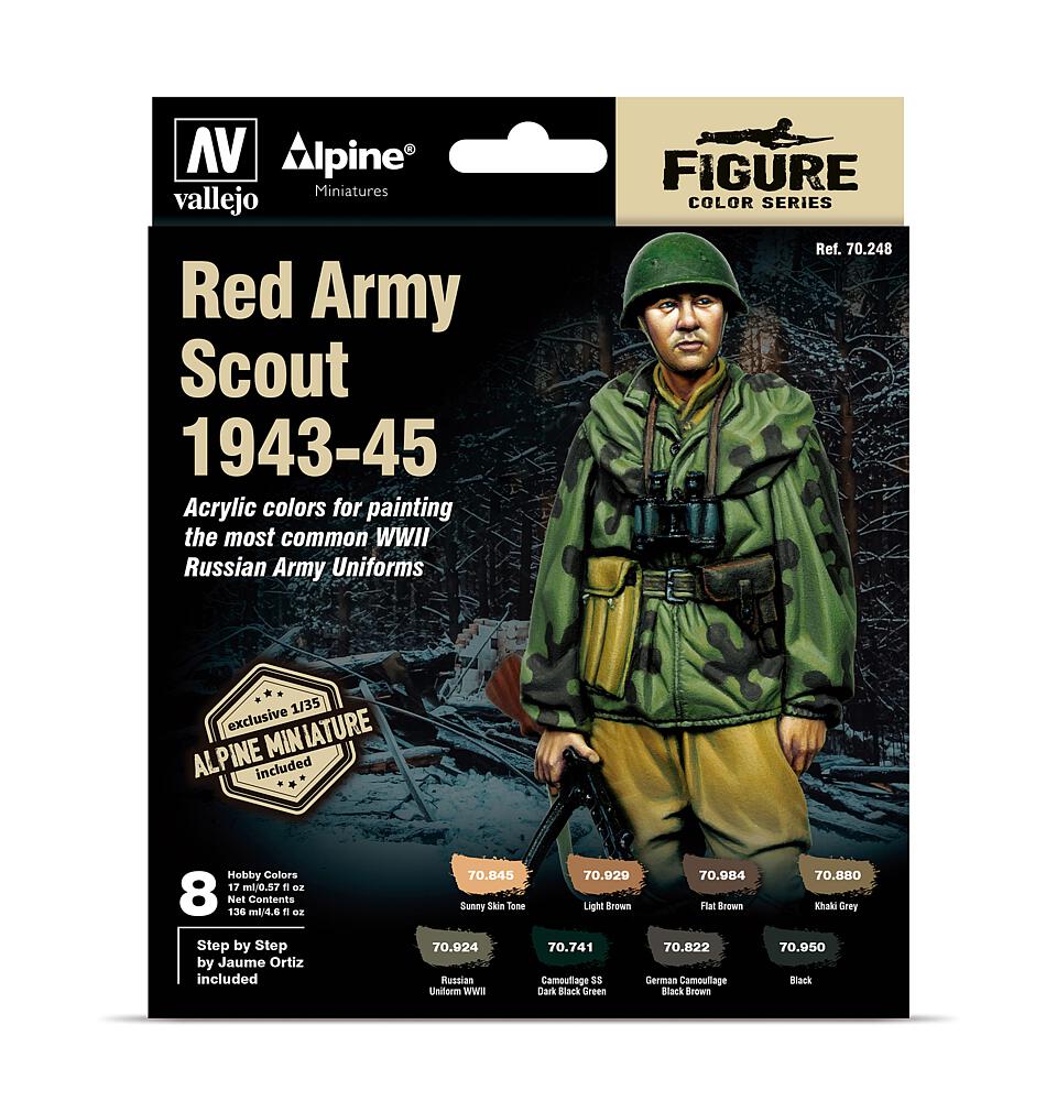 VALLEJO 70248  Set de couleurs, Armée rouge, éclaireurs, 1943 - 1945 