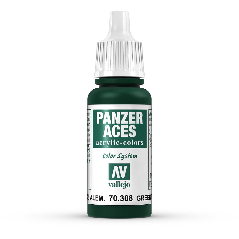 [VALLEJO 70308  ] VALLEJO 70308  Vert feu arrière allemand, 17 ml 