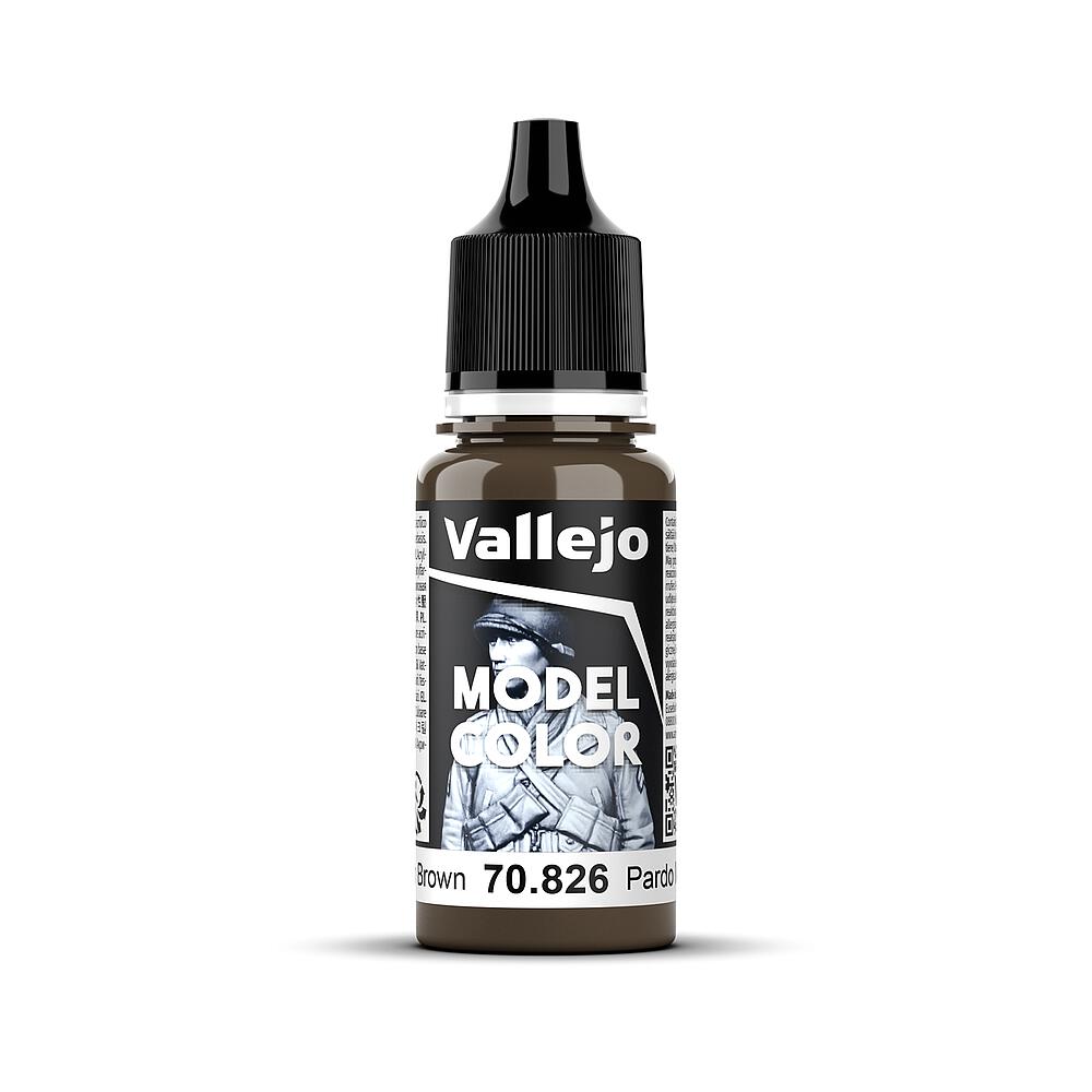 VALLEJO 70826  Camouflage allemand, brun moyen, mat, 17 ml 