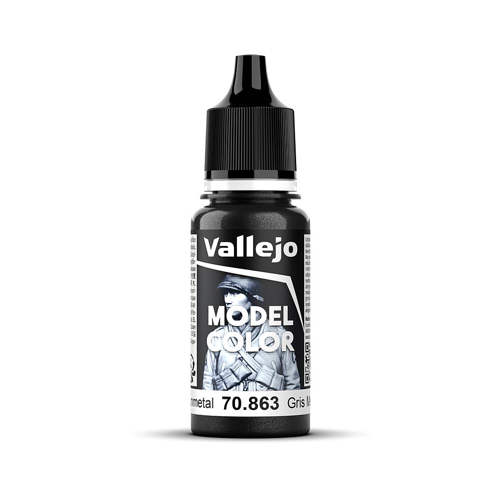 VALLEJO 70863  Gris métal, métallique, 17 ml 