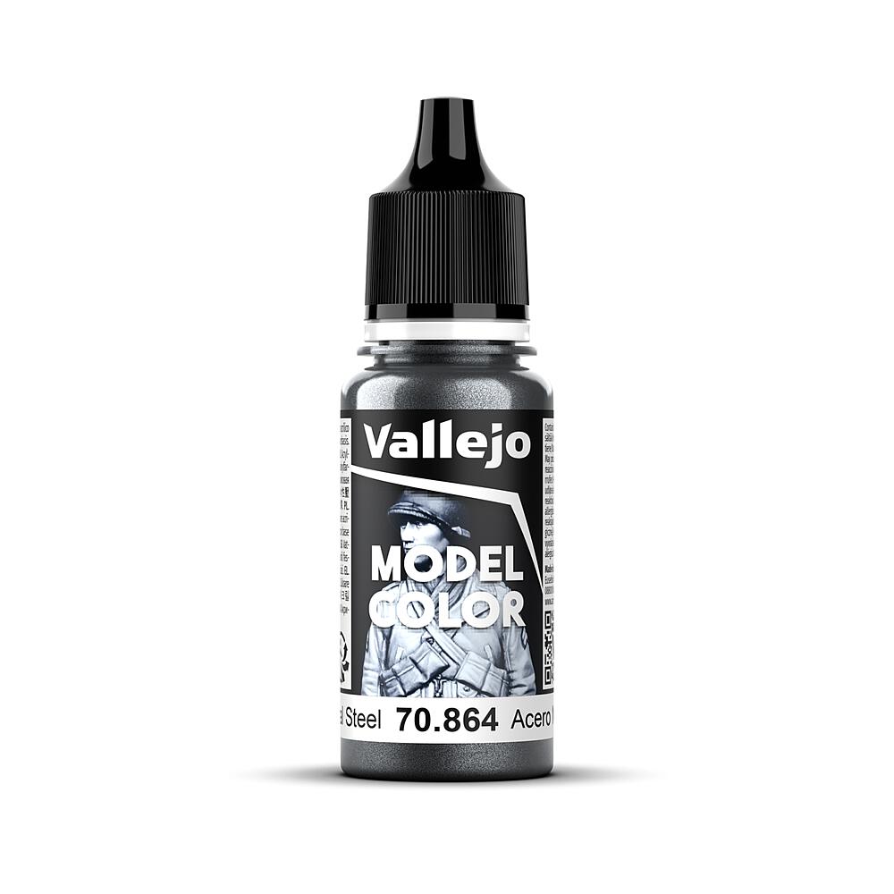 VALLEJO 70864  Gris acier, métallique, 17 ml 