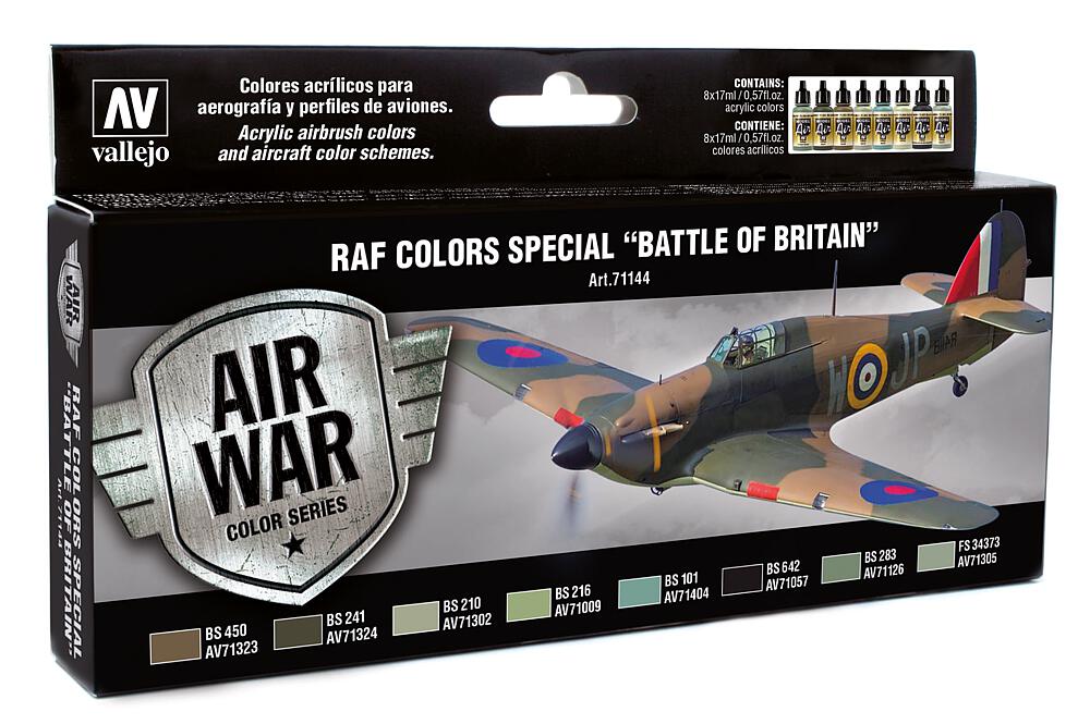 VALLEJO 71144  Set de peinture RAF Luftschlacht um England, 8 x 17 ml 