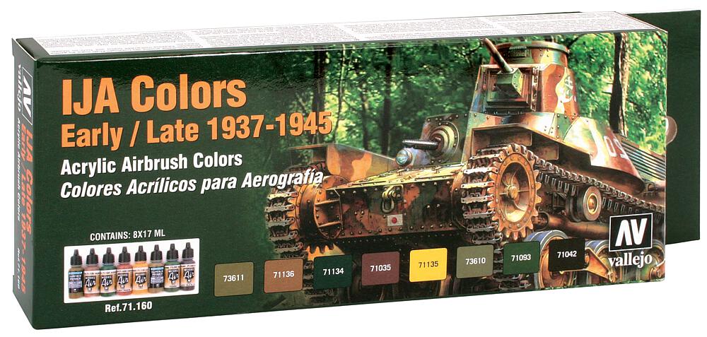 VALLEJO 71160  Set de couleurs, couleurs IJA 1939 - 1945, 8 x 17 ml 