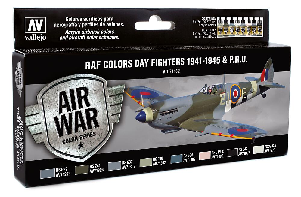 VALLEJO 71162  Set de peinture, RAF Tagjäger WWII, 8 x 17 ml 