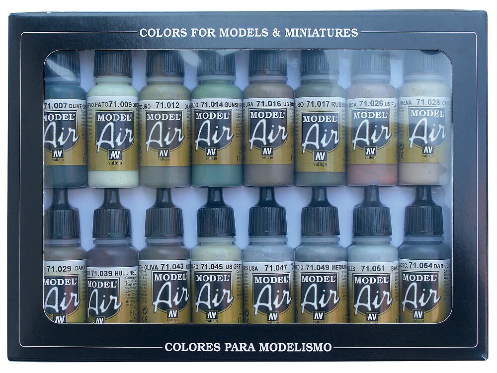 VALLEJO 71180  Set de peinture, couleurs alliées, WWII, 16 x 17 ml 