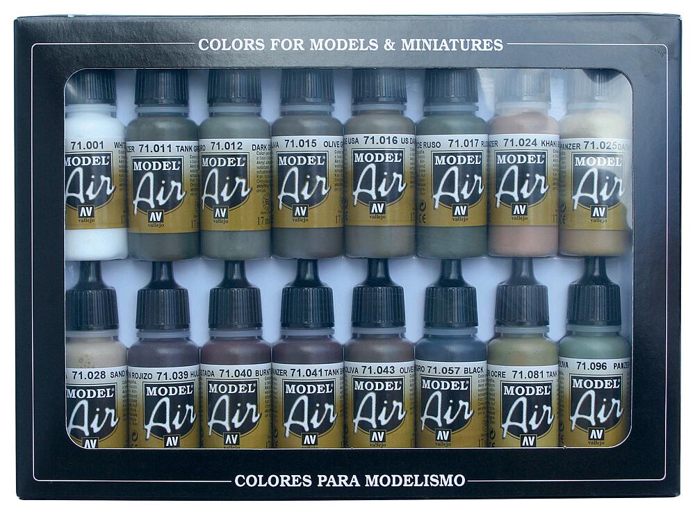 VALLEJO 71190  Set de peinture, couleurs allemandes WWII, 16 x 17 ml 