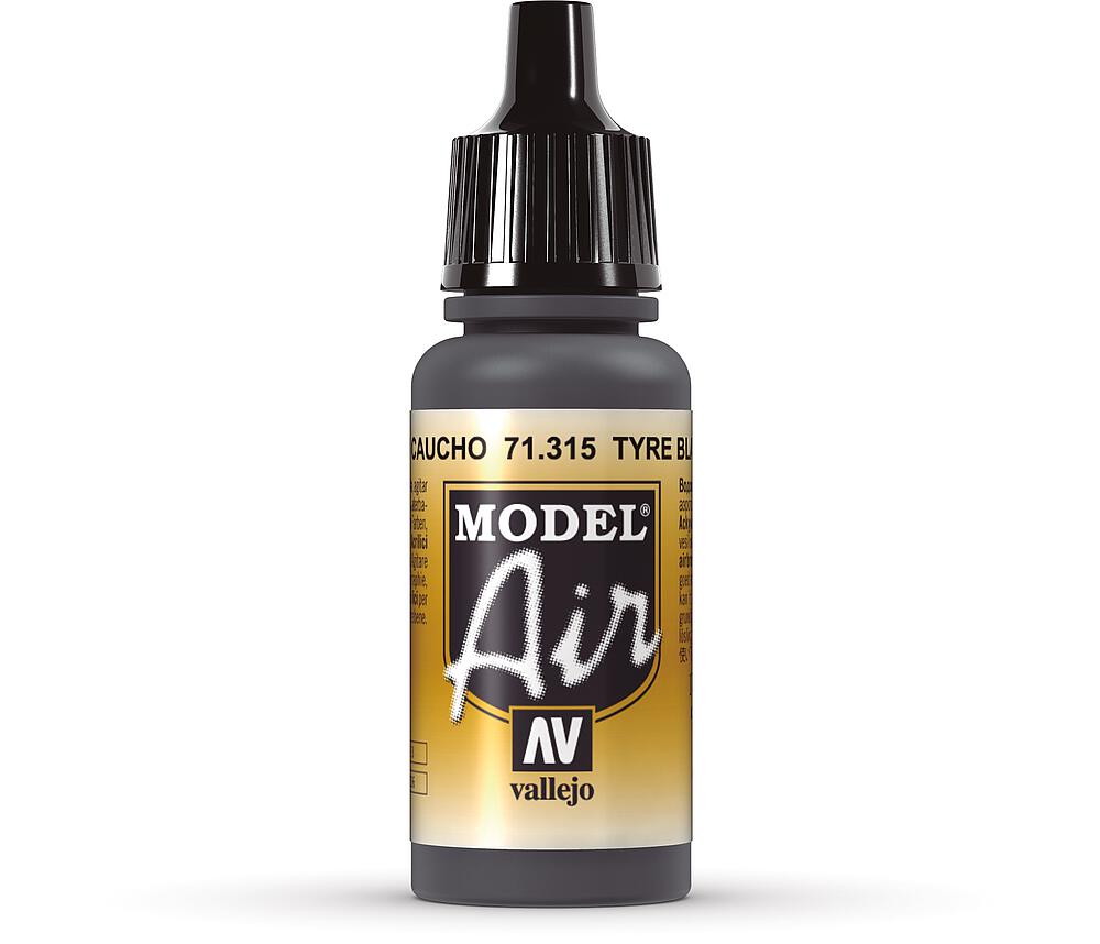 VALLEJO 71315  Noir pour pneus, 17 ml 