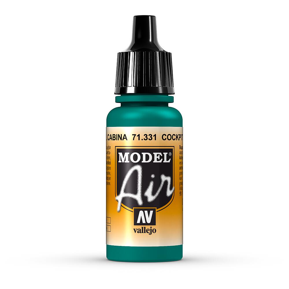 VALLEJO 71331  Cockpit, vert émeraude, décoloré, 17 ml 