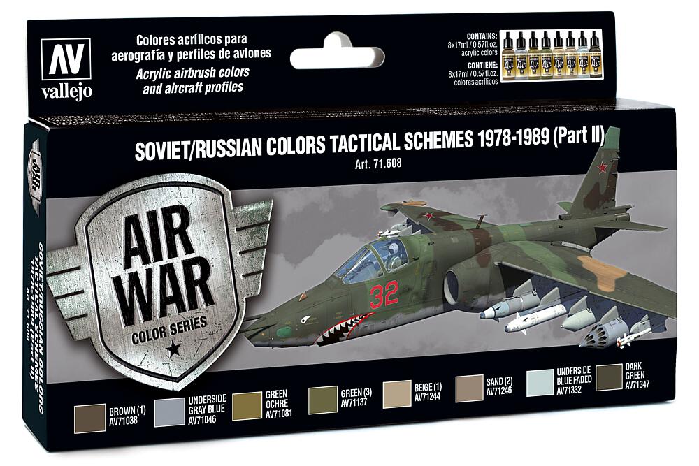 [VALLEJO 71608  ] VALLEJO 71608  Set de peinture, camouflage russe 1978 - 1989, 8 x 17 ml 