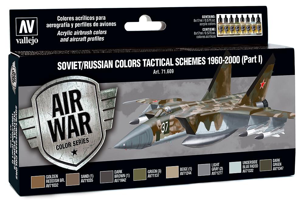 [VALLEJO 71609  ] VALLEJO 71609  Set de peinture, camouflage russe 1960 - 2000, 8 x 17 ml 