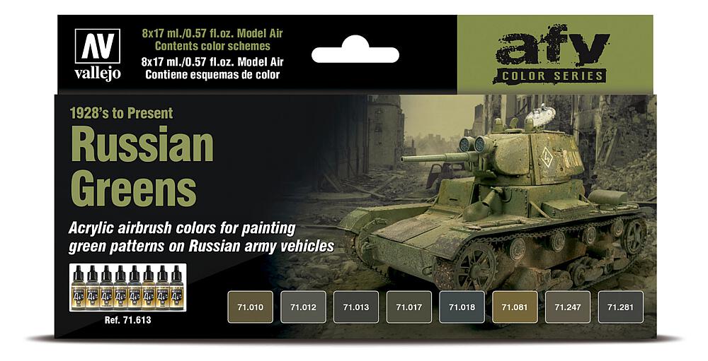 VALLEJO 71613  Set de couleurs, Vert russe, 1928 à aujourd'hui 