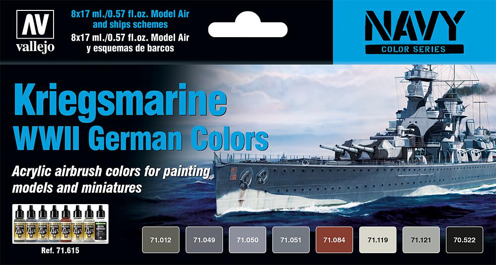 VALLEJO 71615  Kit de peinture, Kriegsmarine WWII 