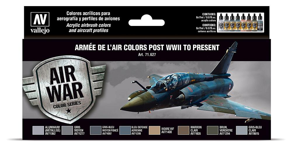 VALLEJO 71627  Set de couleurs, Armée de l'Air, à partir de 1945 
