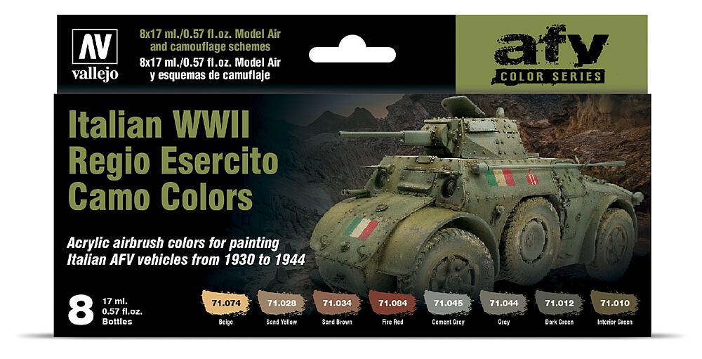 VALLEJO 71645  Kit de peinture camouflage italien WWII 