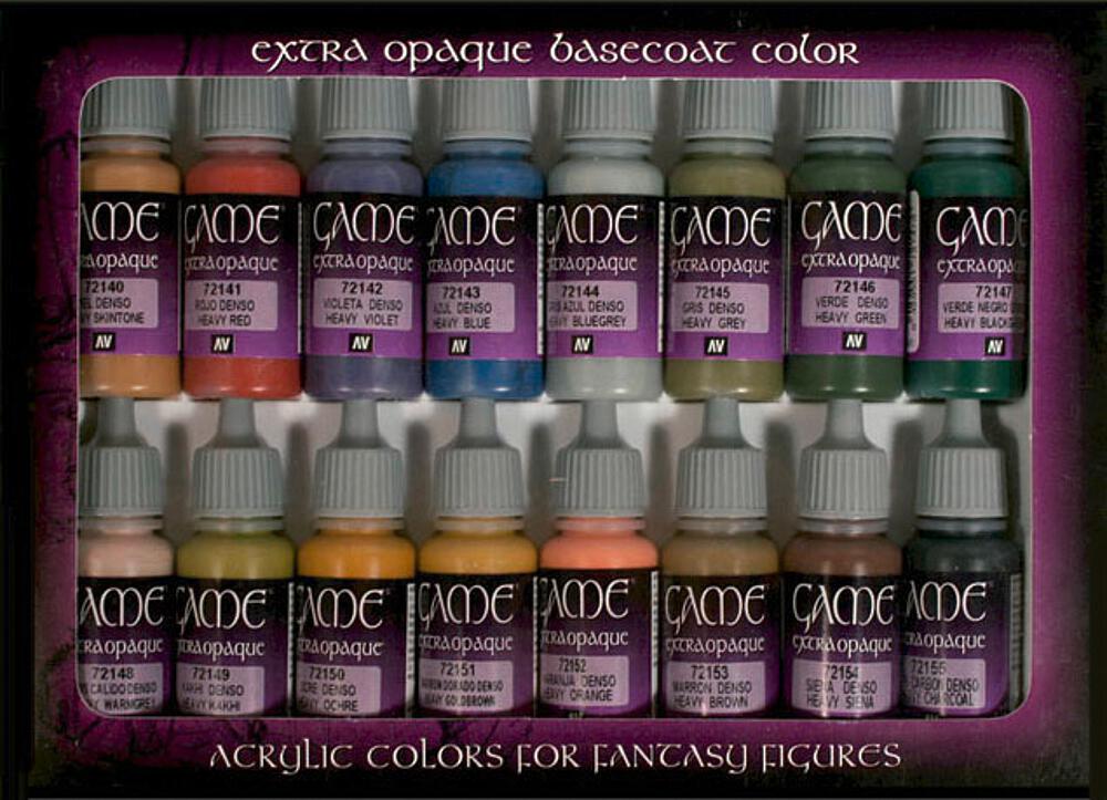 VALLEJO 72290  Jeu de couleurs, couleurs extra denses, 16 x 17 ml 