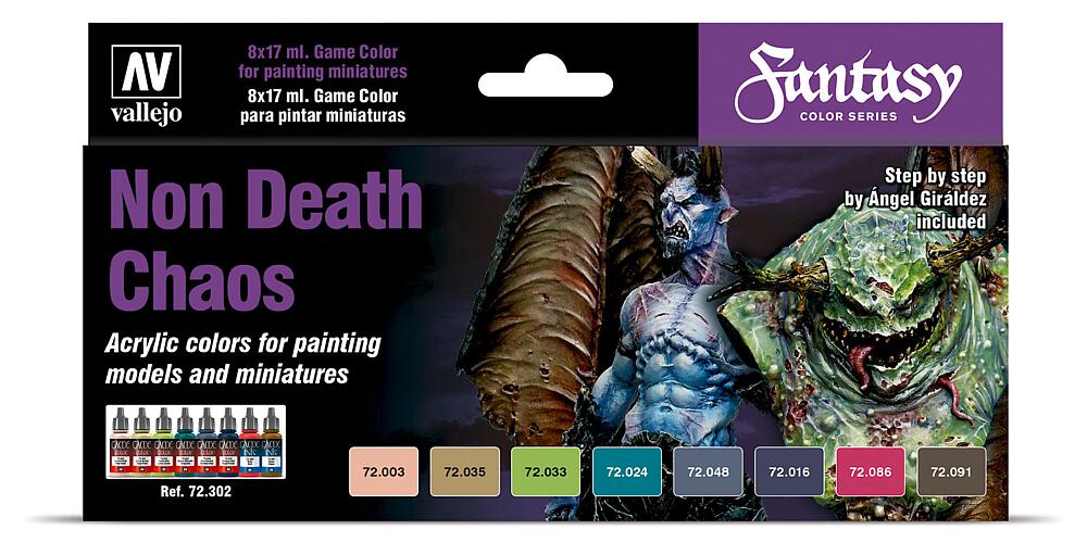 VALLEJO 72302  Set de couleurs, Non Death by Angel Giraldez, 8 x 17 ml 